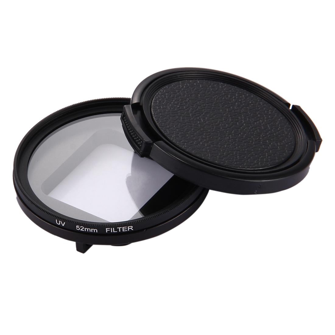 52Mm 3-In-1 Round Circle Uv Lens Filter With Cap For Gopro Hero7 Hero6 Hero5