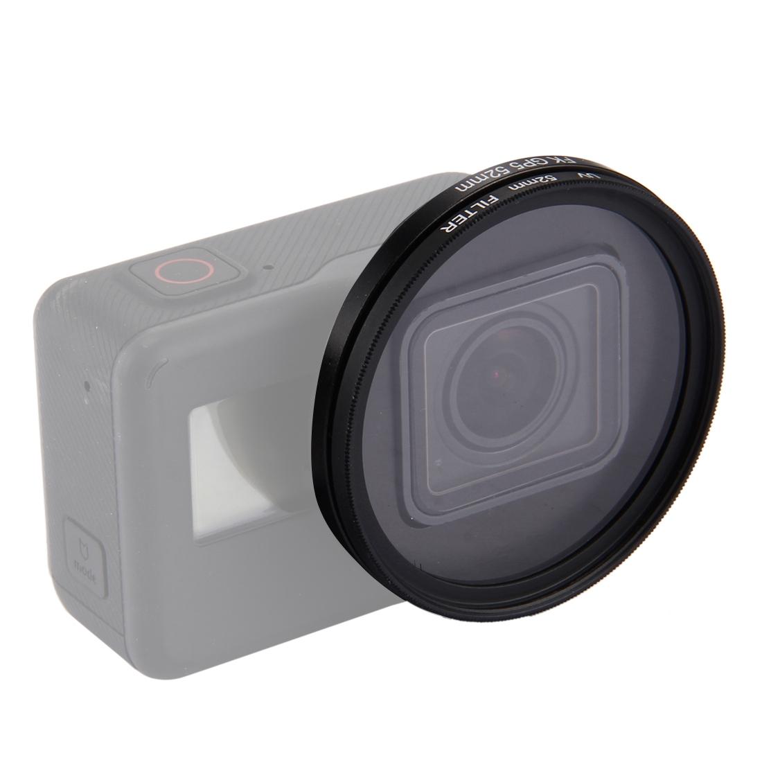 52Mm 3-In-1 Round Circle Uv Lens Filter With Cap For Gopro Hero7 Hero6 Hero5