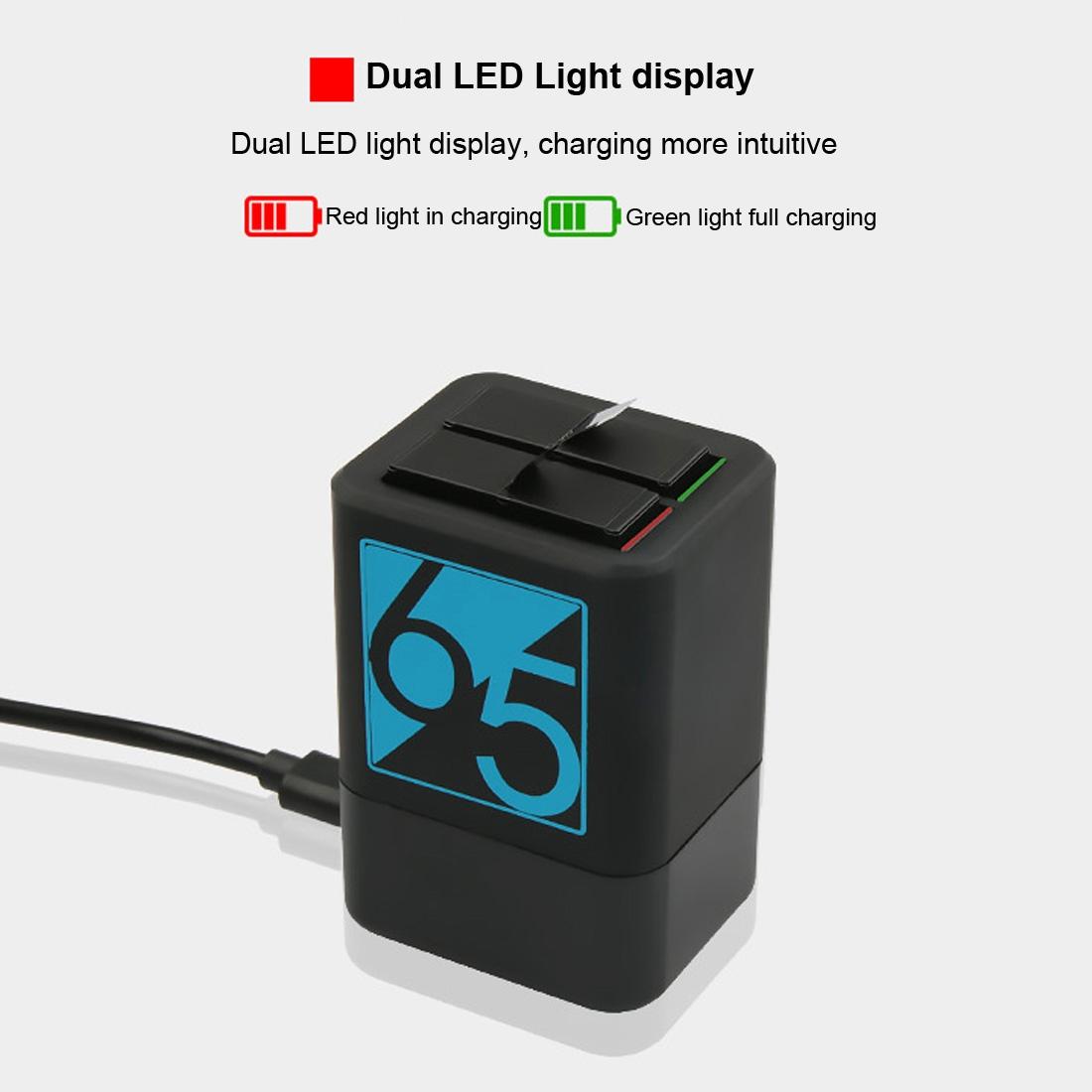 Usb C Dual Battery Charger For Gopro Hero6 And Hero5 With Cable