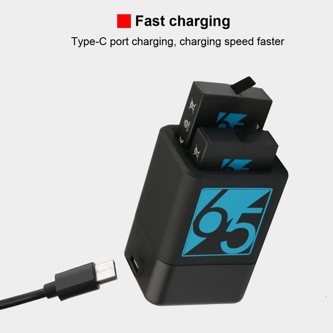 Usb C Dual Battery Charger For Gopro Hero6 And Hero5 With Cable