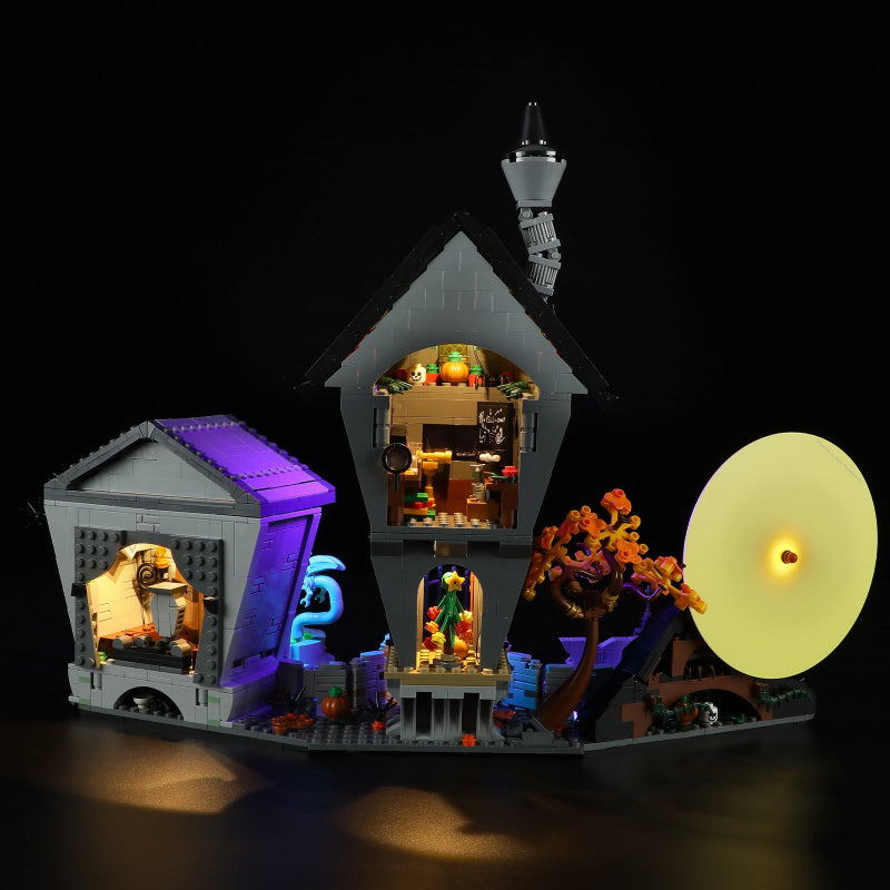 Compatible With Lego 21351 Christmas Horror Night Building Blocks Led Lighting Winter Series Column