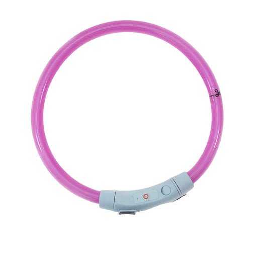 3 Mode Led Dog Collar Usb Rechargeable Detachable & Glowing Pet Safety Necklace For Night