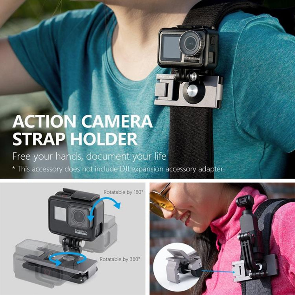 Travel Kit For Dji Action Camera Tripod Backpack Clip And Storage Solution