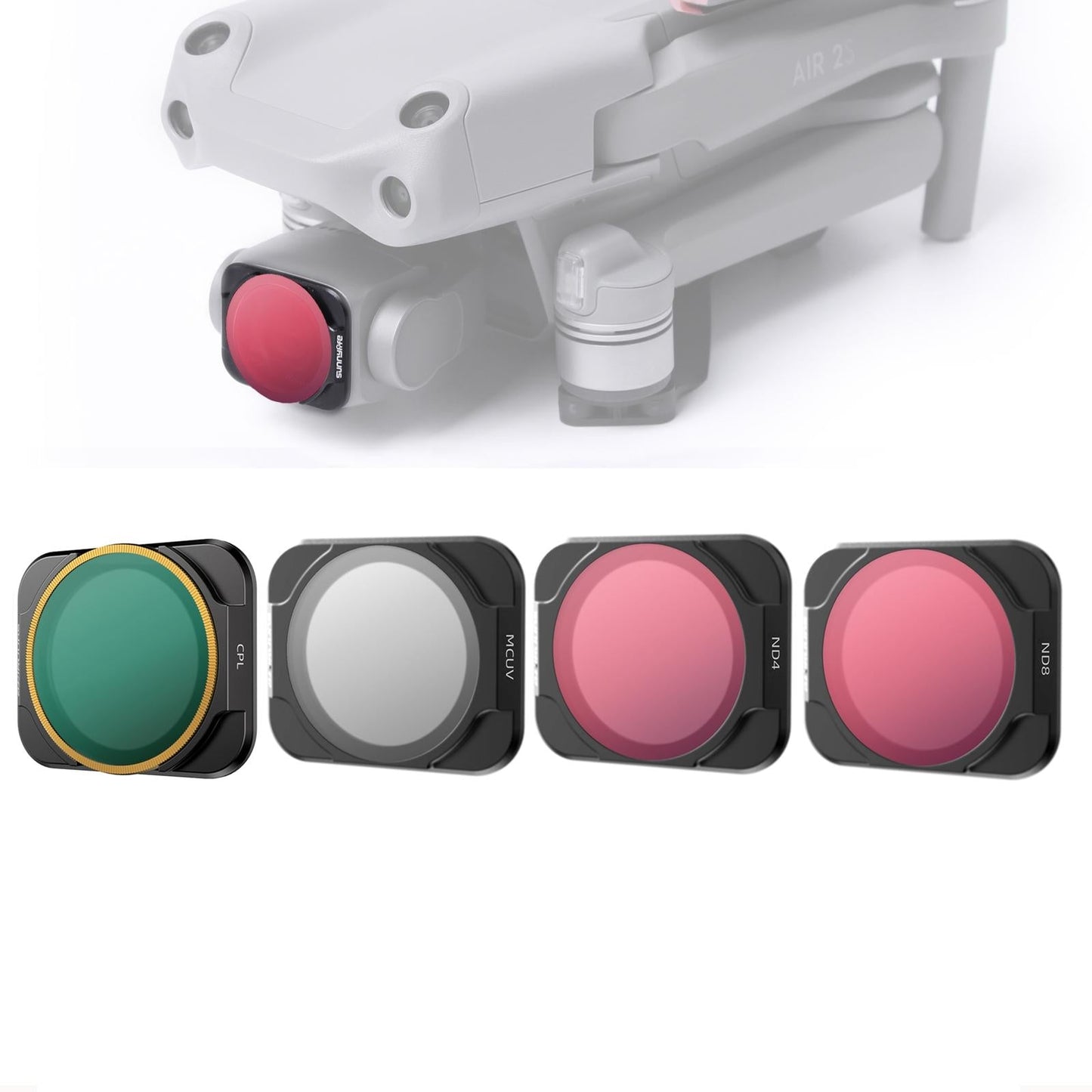 4 In 1 Lens Filter For Dji Air 2S With Mcuv Cpl Nd4 And Nd8 Features
