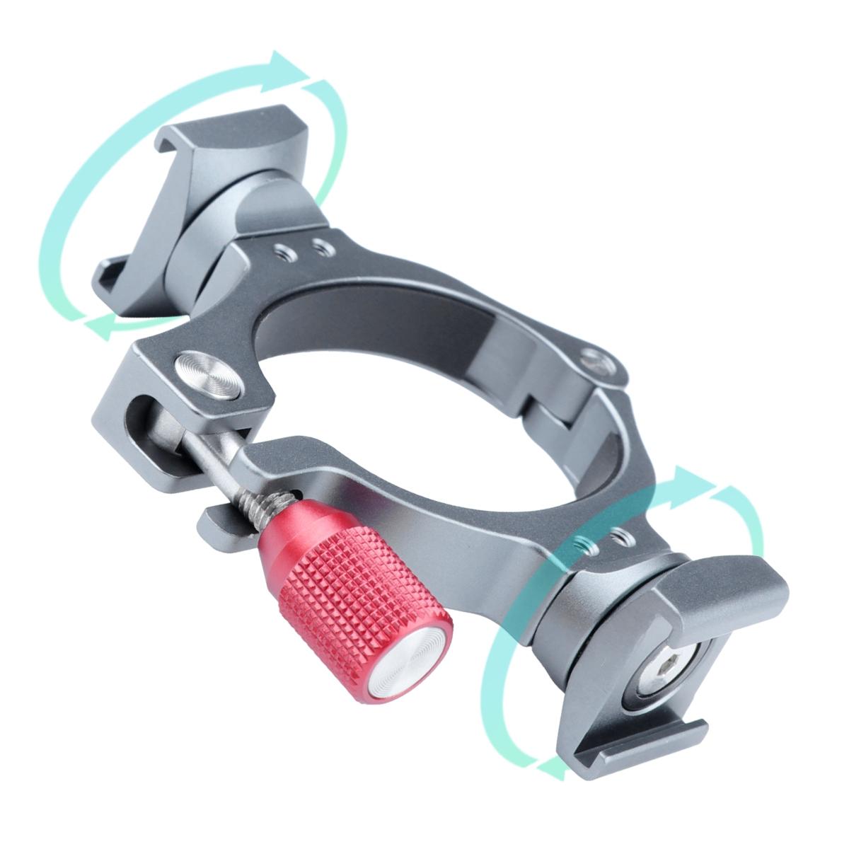 Extension Bracket With Dual Cold Shoe For Dji Om4 And Mobile 3 Stabiliser