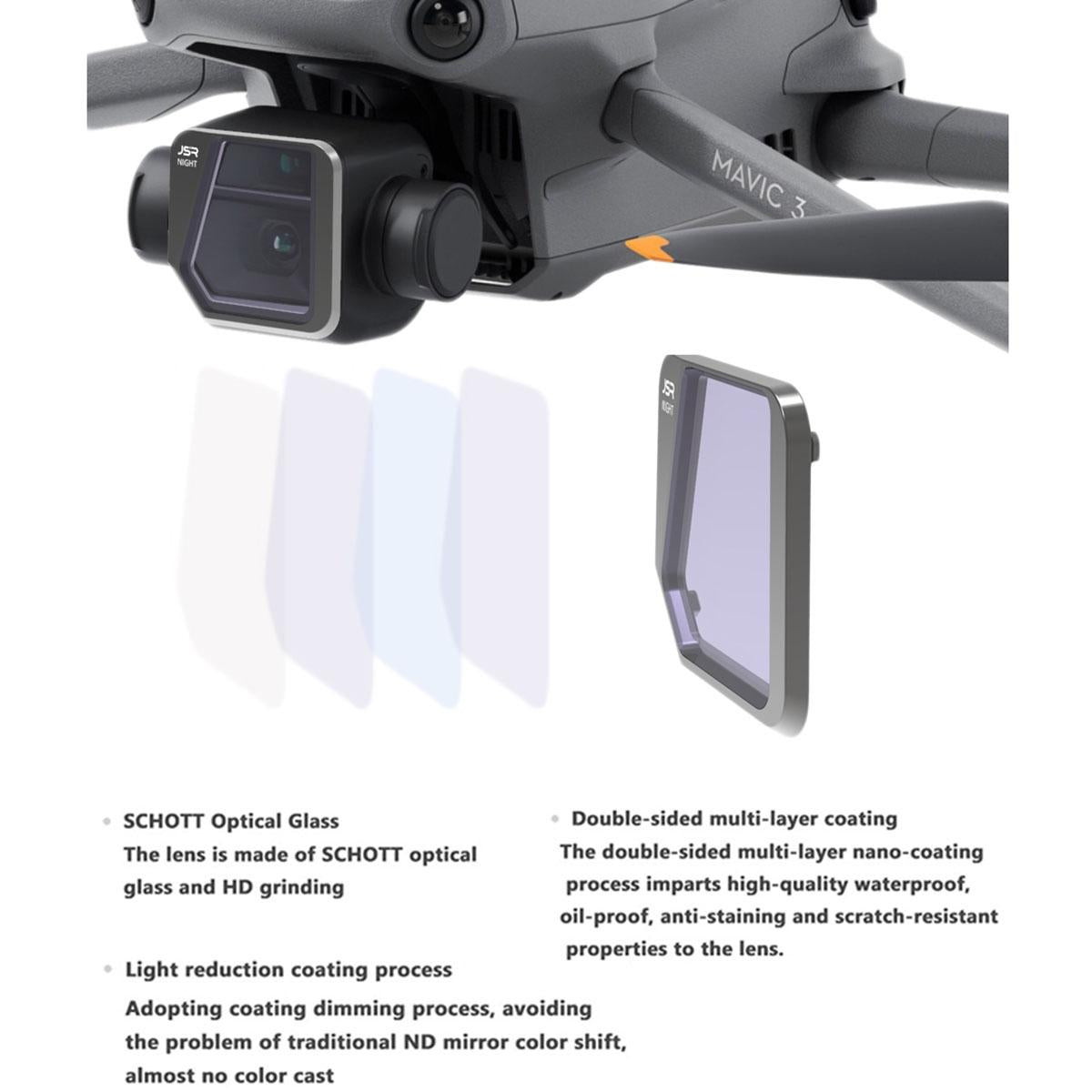 Variable Neutral Density 2.5 Stop Lens Filter For Dji Mavic 3 Drone