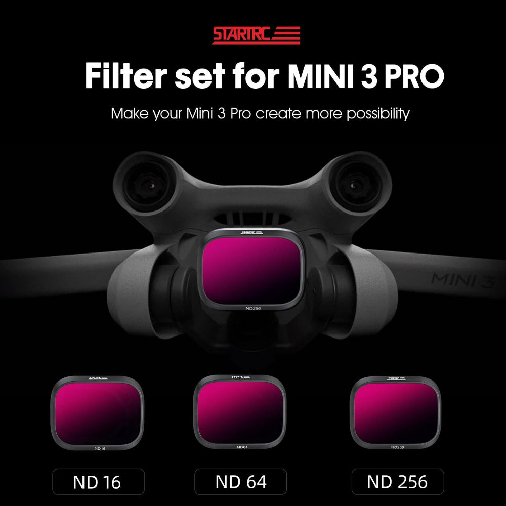 3 In 1 Lens Filter For Dji Mini Pro With Nd16 Nd64 And Nd256 Options