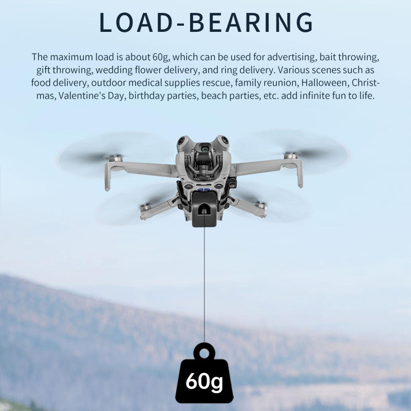 Parabolic Air Dropping System With Led Light For Dji Mini 4 Pro Drone Accessory Bundle