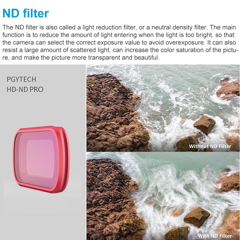 Professional Diving Nd Dimming Filter Set For Dji Pocket Cameras