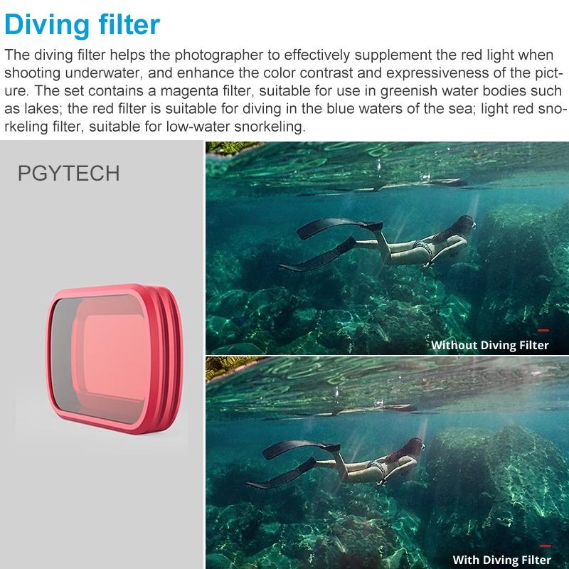 Professional Diving Lens Filter For Dji Pocket Snorkeling