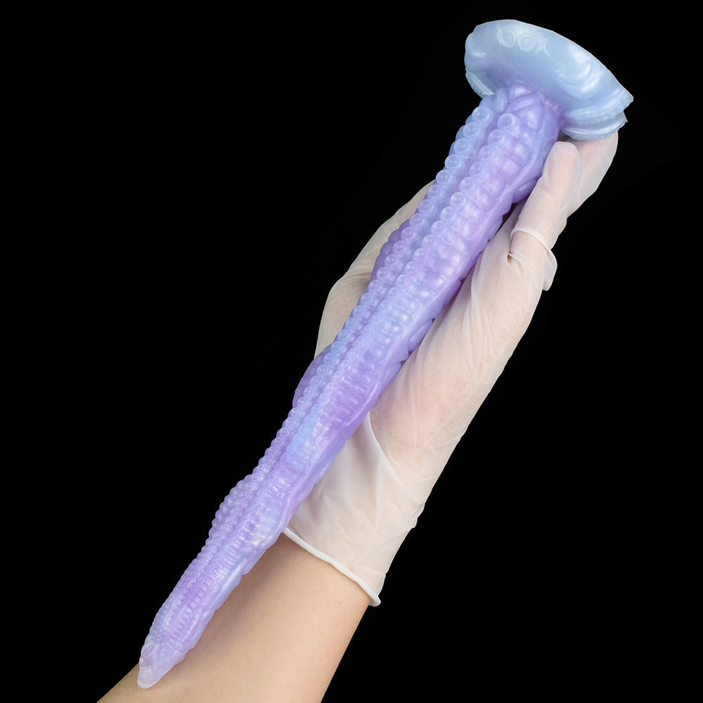 Pastel Purple Sea Jade Long Tentacle Silicone Dildo