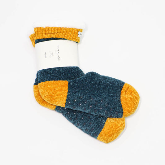 Downland Warm Socks Green Blue/Yellow