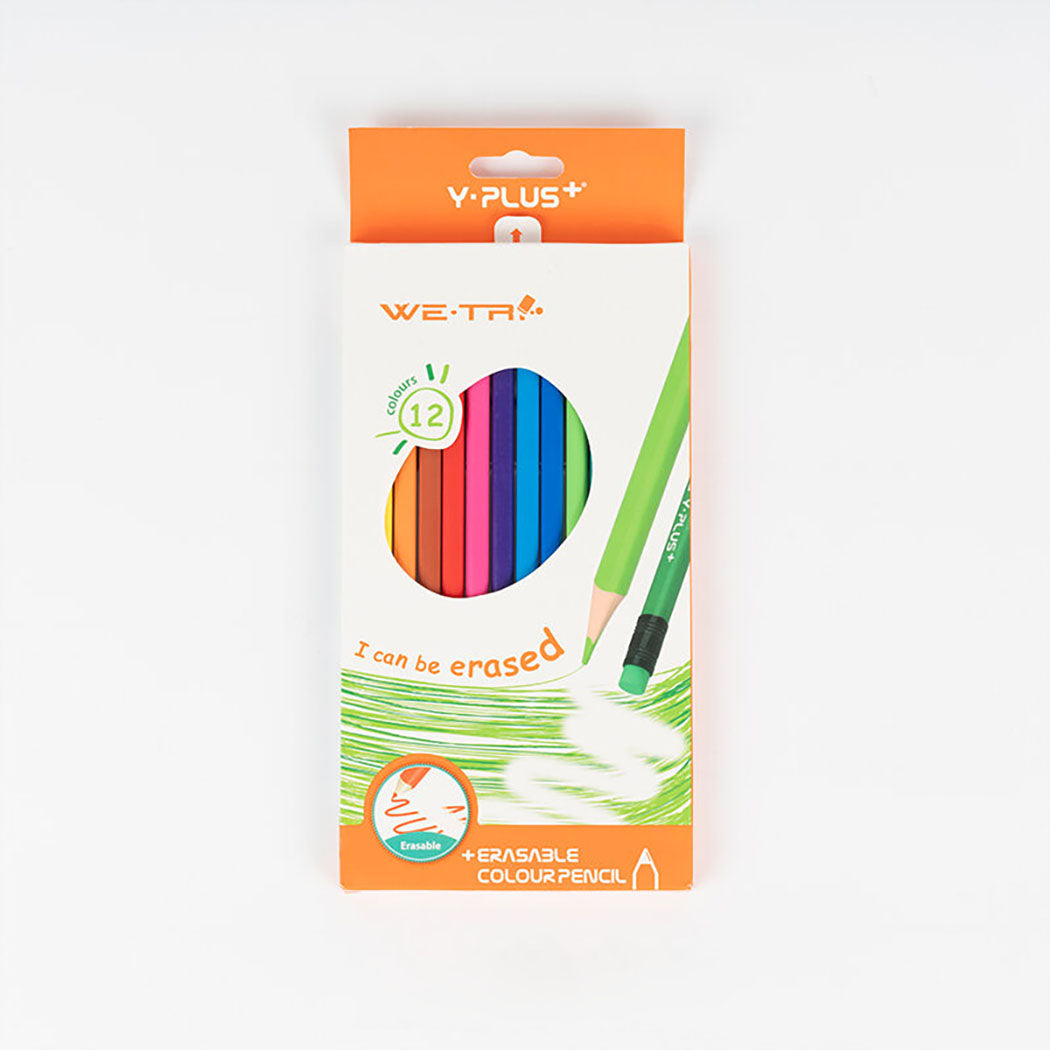 Yplus Erasable Color Pencil With Eraser 12 Colours