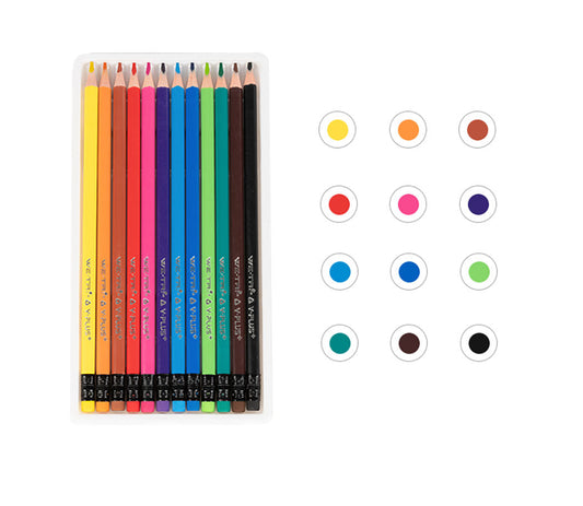 Yplus Erasable Color Pencil With Eraser 12 Colours