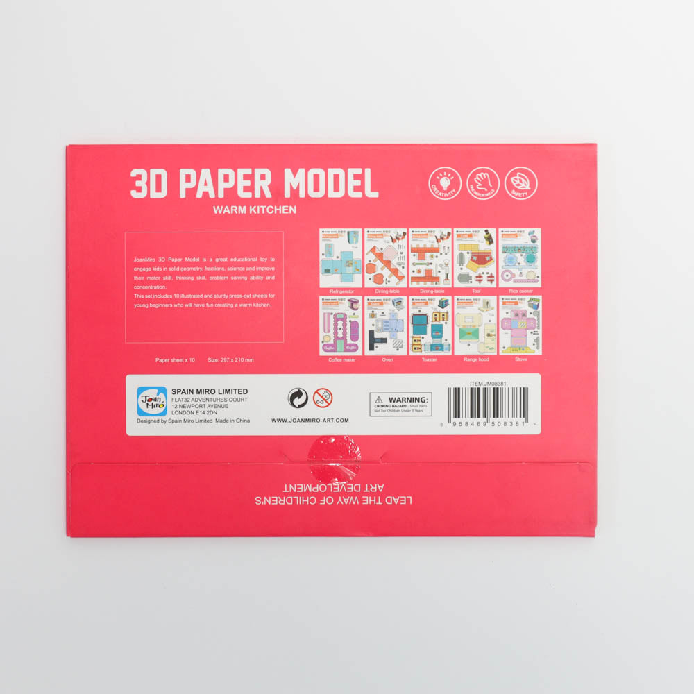 1 Sets of Joan Miro 1 Sets Of 3D Paper Model Warm Kitchen