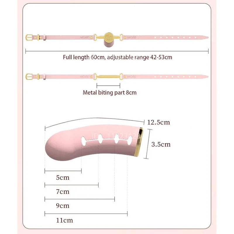 Deep Throat Mouth Ball Adjusting Plug Dildo Gag Female Sex Toys
