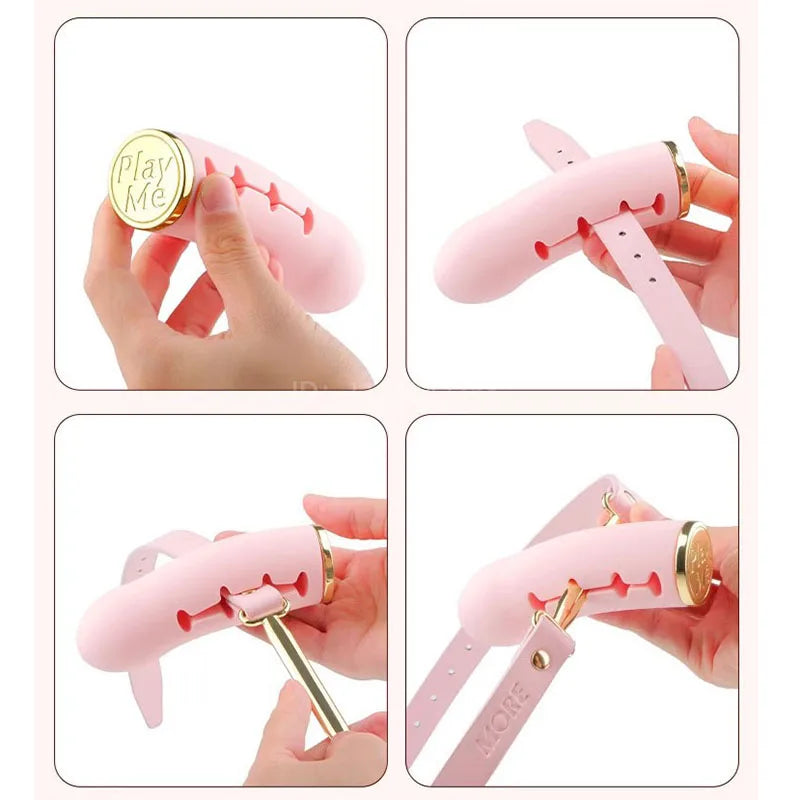 Deep Throat Mouth Ball Adjusting Plug Dildo Gag Female Sex Toys