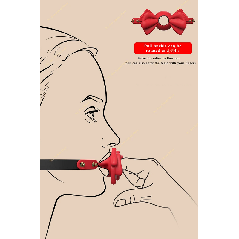 Deep Throat Mouth Ball Adjusting Plug Dildo Gag Female Sex Toys