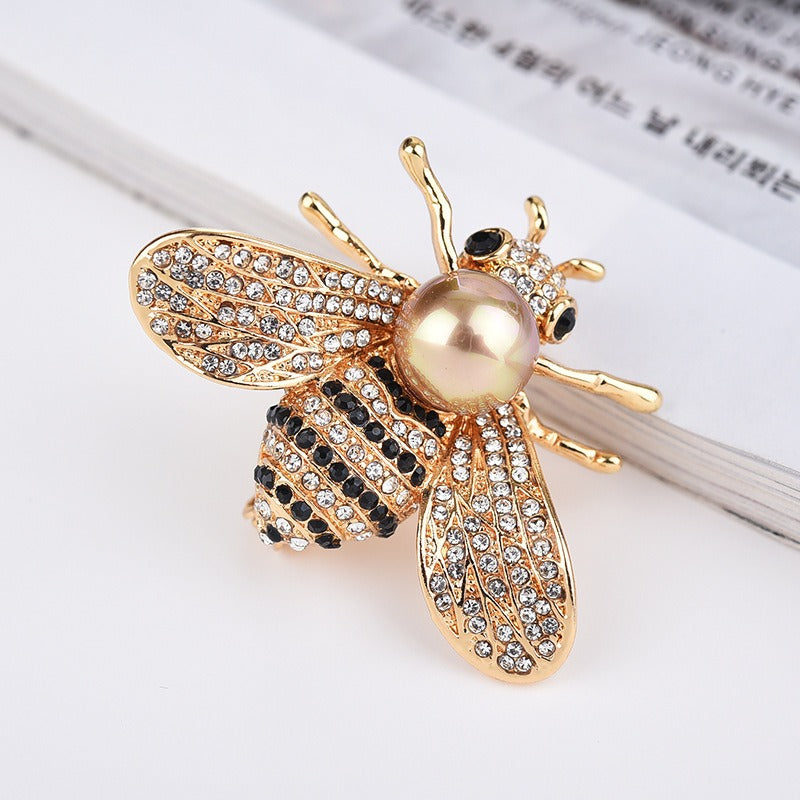 Animal Bee Brooch Pin Accessories Alloy With Diamond Inlay