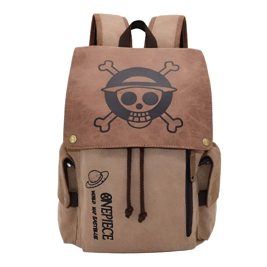 The New One Piece Naruto Anime Peripheral Backpack Shoulder Bag Primary And Secondary School Students Canvas Gifts