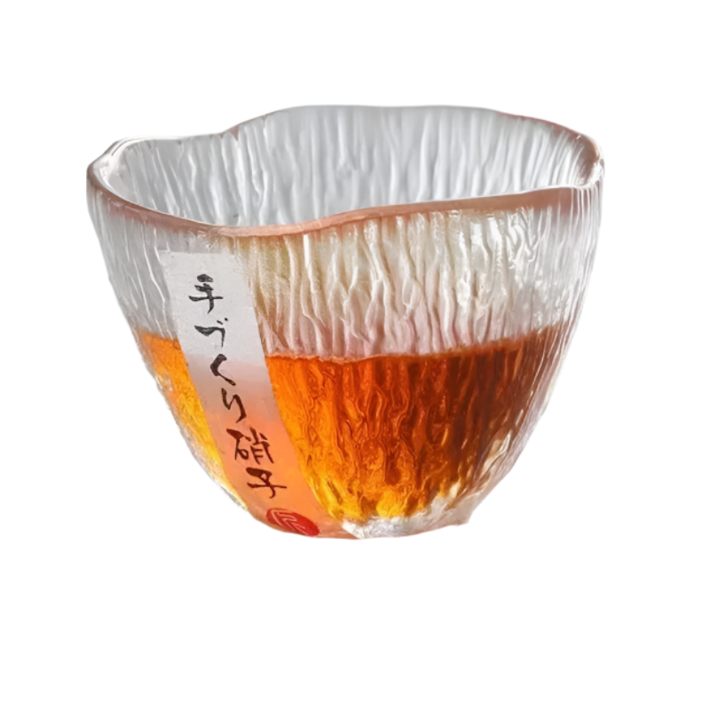 Small Personal Cup Tea Tasting Hammer Patterned Kung Fu Heat Resistant Glass Single