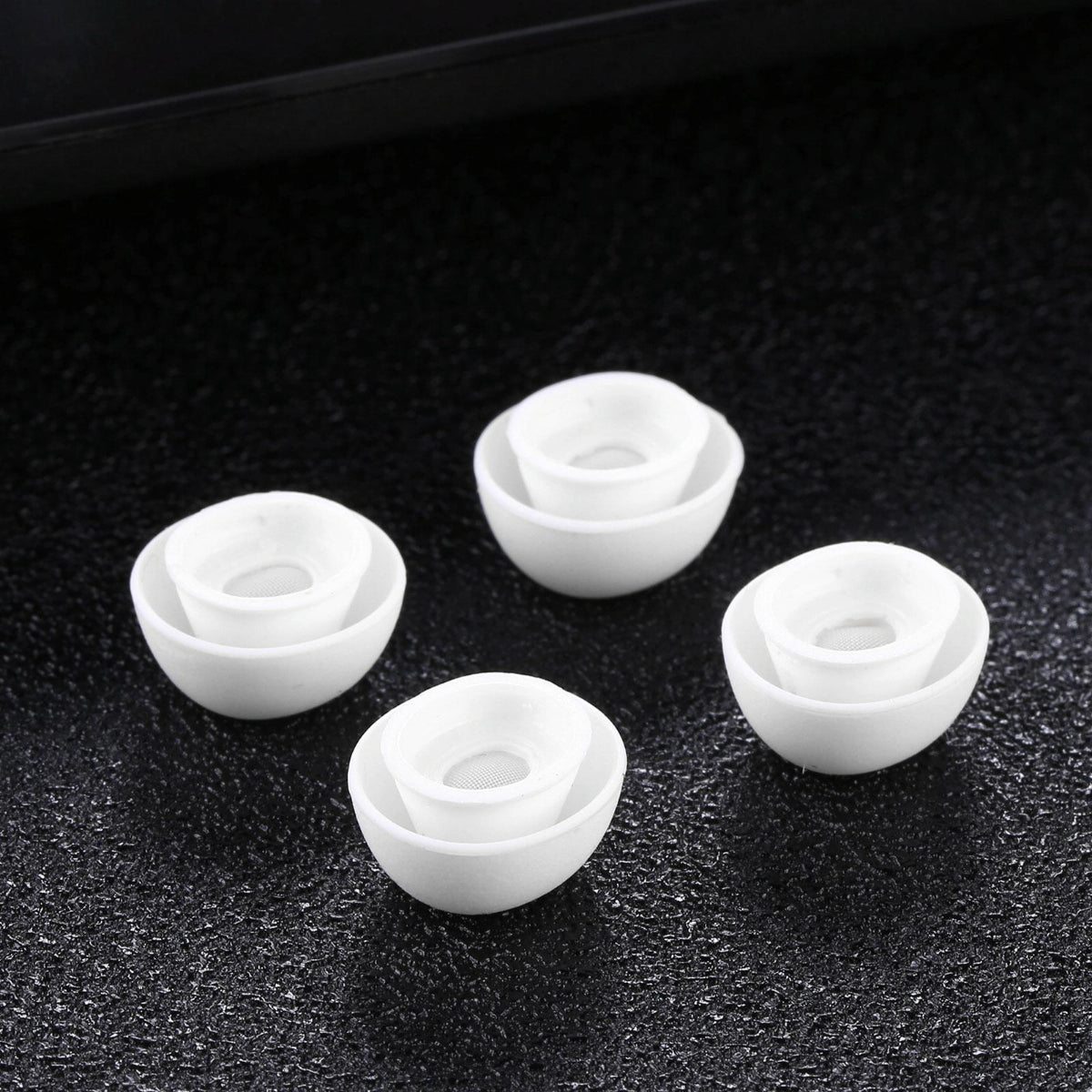 Soft Silicone Ear Caps For Airpods Two Pairs With Storage Net Comfortable Fit Accessory