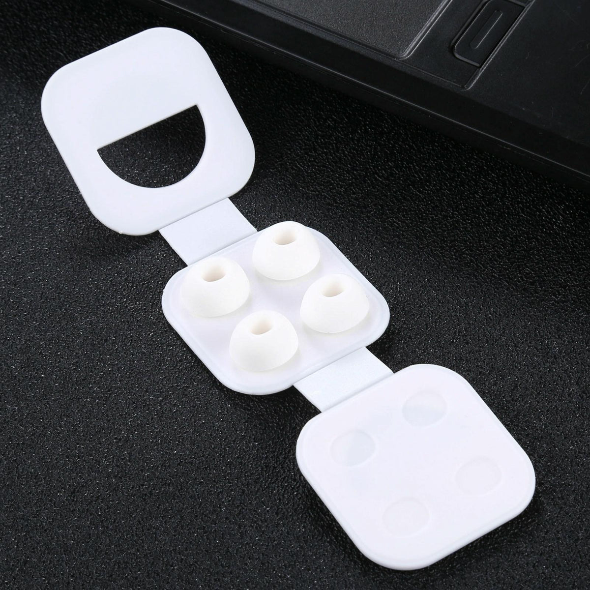 Soft Silicone Ear Caps For Airpods Two Pairs With Storage Net Comfortable Fit Accessory
