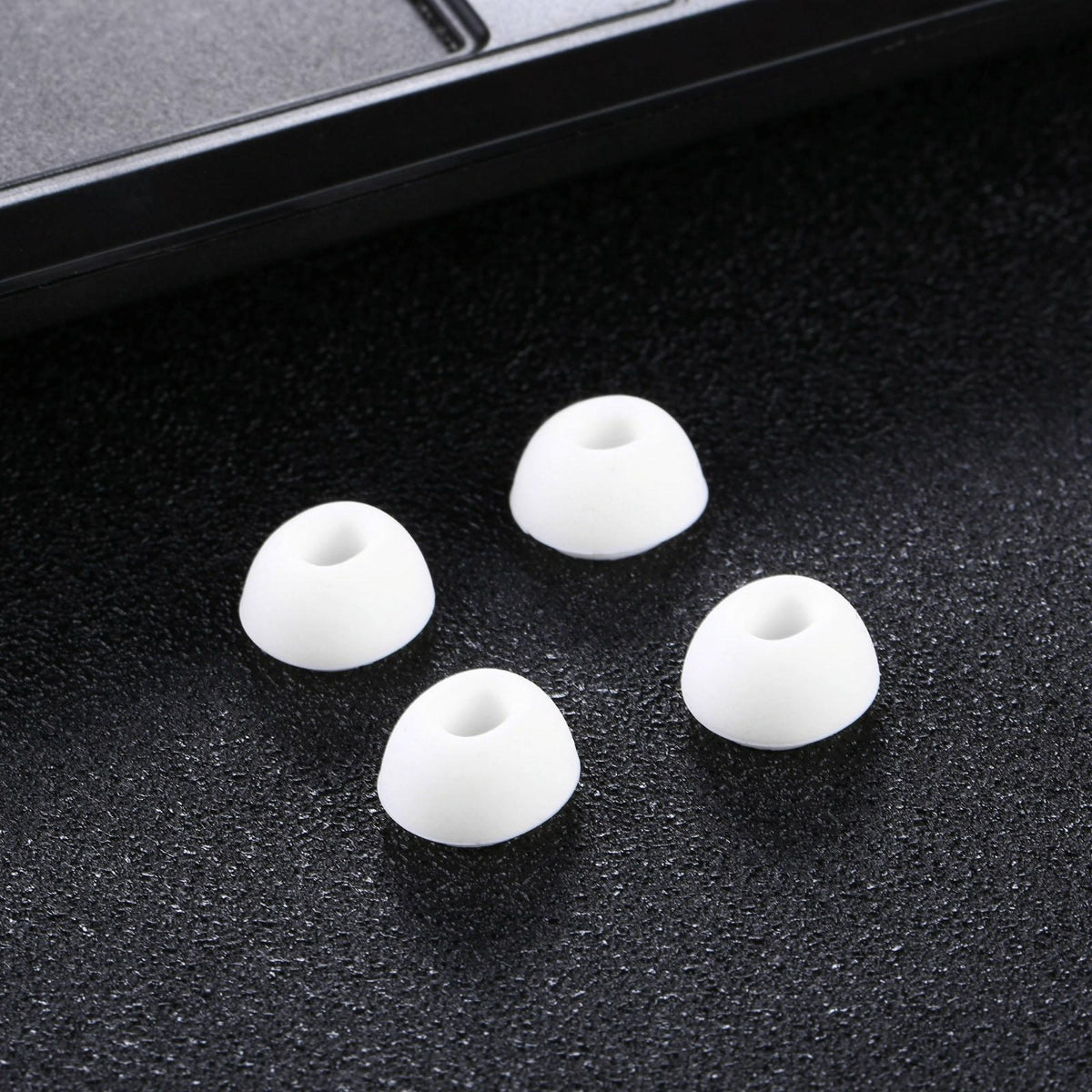 Soft Silicone Ear Caps For Airpods Two Pairs With Storage Net Comfortable Fit Accessory