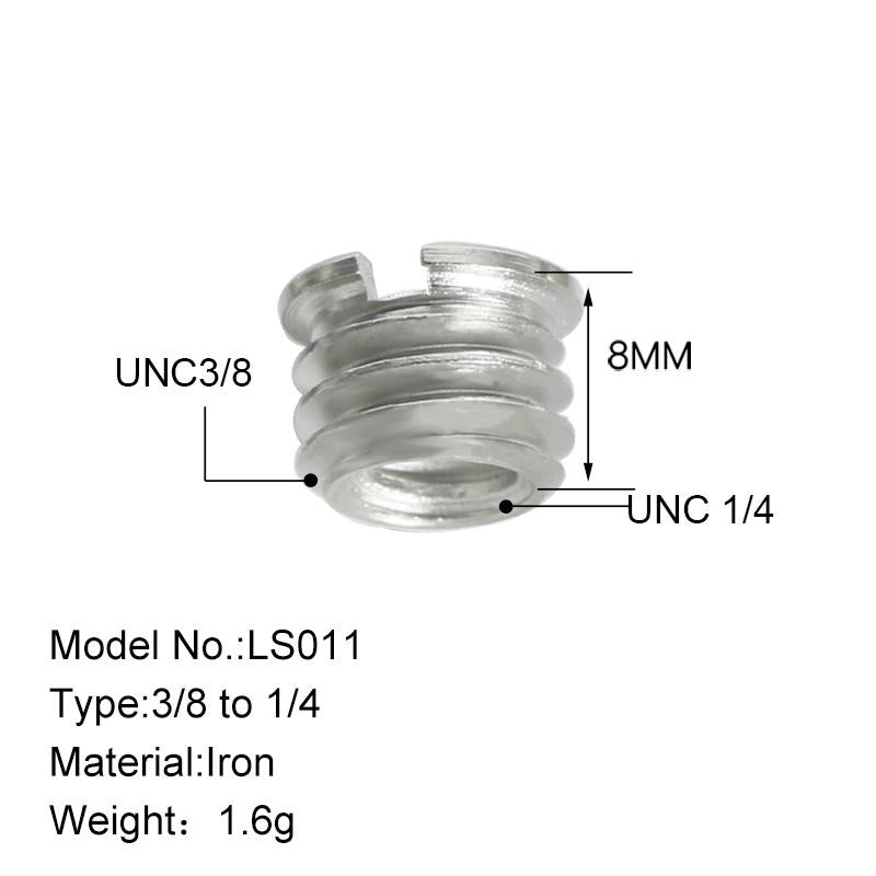 Camera Screw Conversion Set One Quarter To Three Eighths Two Pieces