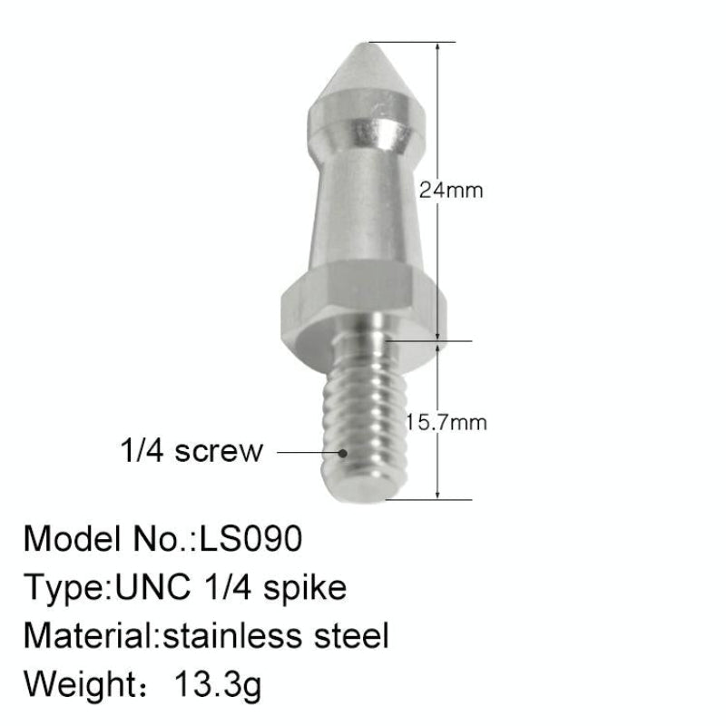 2 Pcs Stainless Steel 1/4 Inch Feet Screws For Slr Tripod