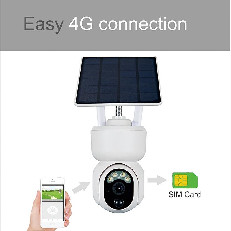 1080P Solar Smart Ptz Security Camera With Full Colour Night Vision And Ai Detection