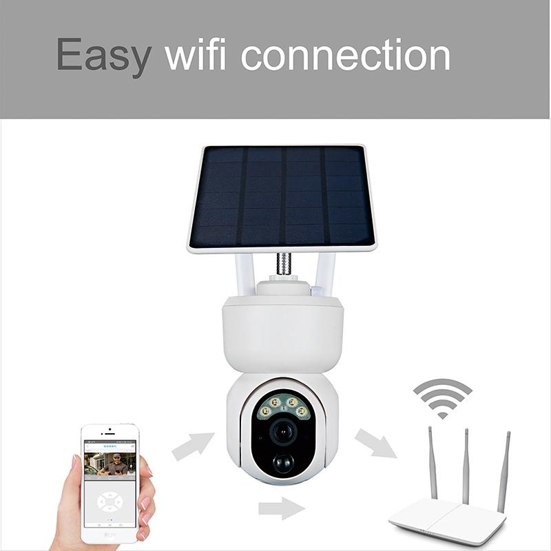 1080P Solar Smart Ptz Security Camera With Full Colour Night Vision And Ai Detection