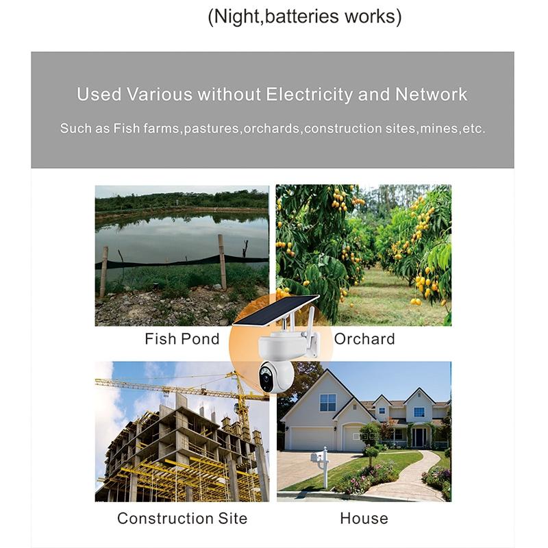 1080P Solar Smart Ptz Security Camera With Full Colour Night Vision And Ai Detection