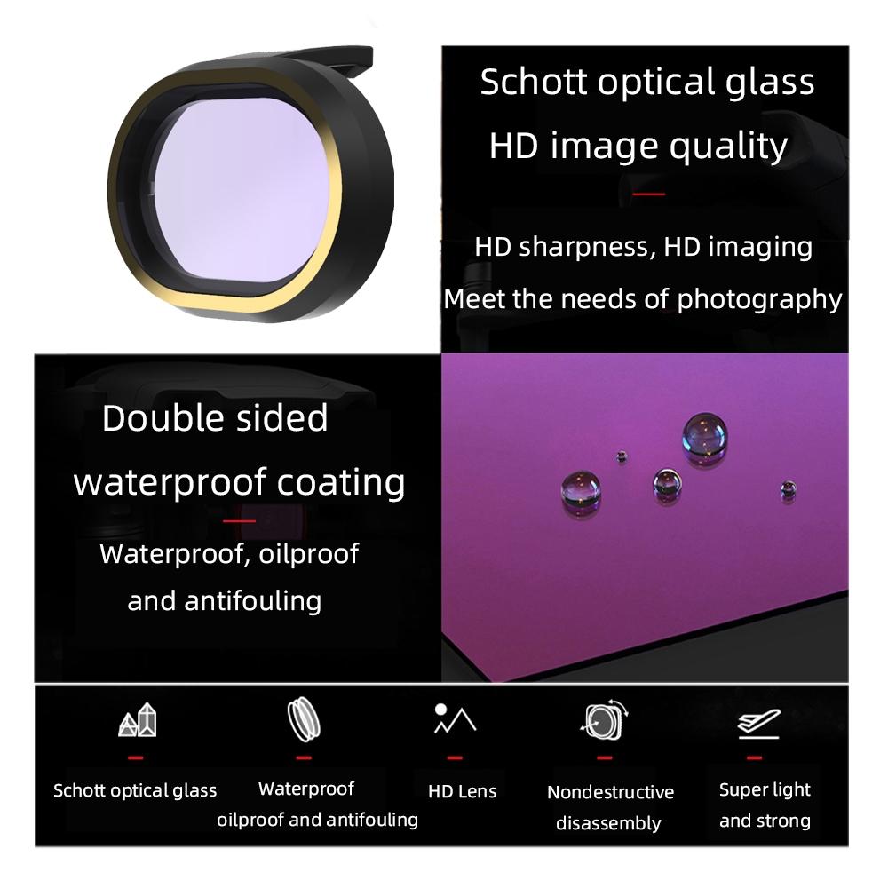 5 In 1 Lens Filter Kit For Mini Drone Nd4 Nd8 Nd16 Nd32 Stars Photography