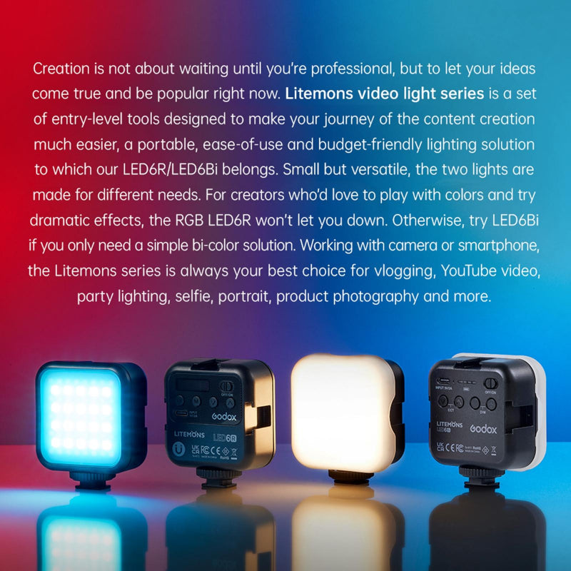 6Bi Led Video Light For Shooting And Studio Applications