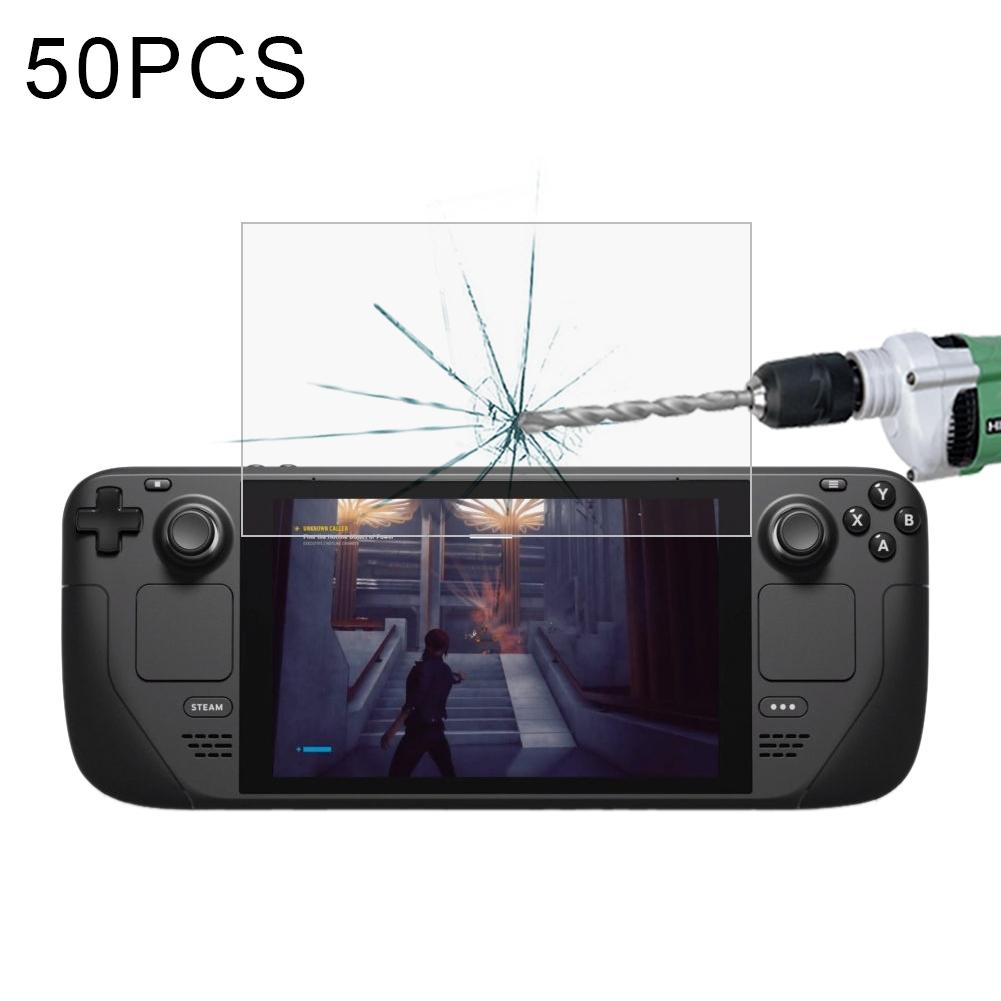 50 Pack Tempered Glass Film For Steam Deck Console 0.26 Millimetres 9H 2.5D
