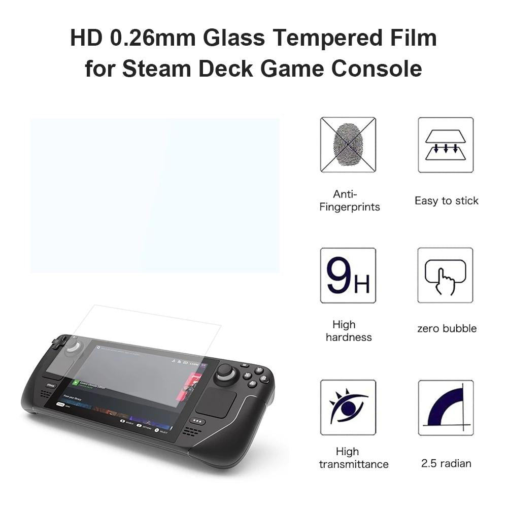 50 Pack Tempered Glass Film For Steam Deck Console 0.26 Millimetres 9H 2.5D