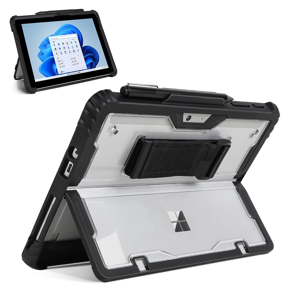 Acrylic Hand Strap Laptop Case For Microsoft Surface Go 1 / 2 3 Transparent