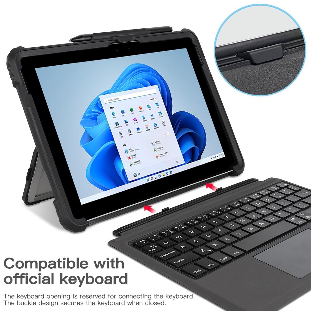 Acrylic Hand Strap Laptop Case For Microsoft Surface Go 1 / 2 3 Transparent
