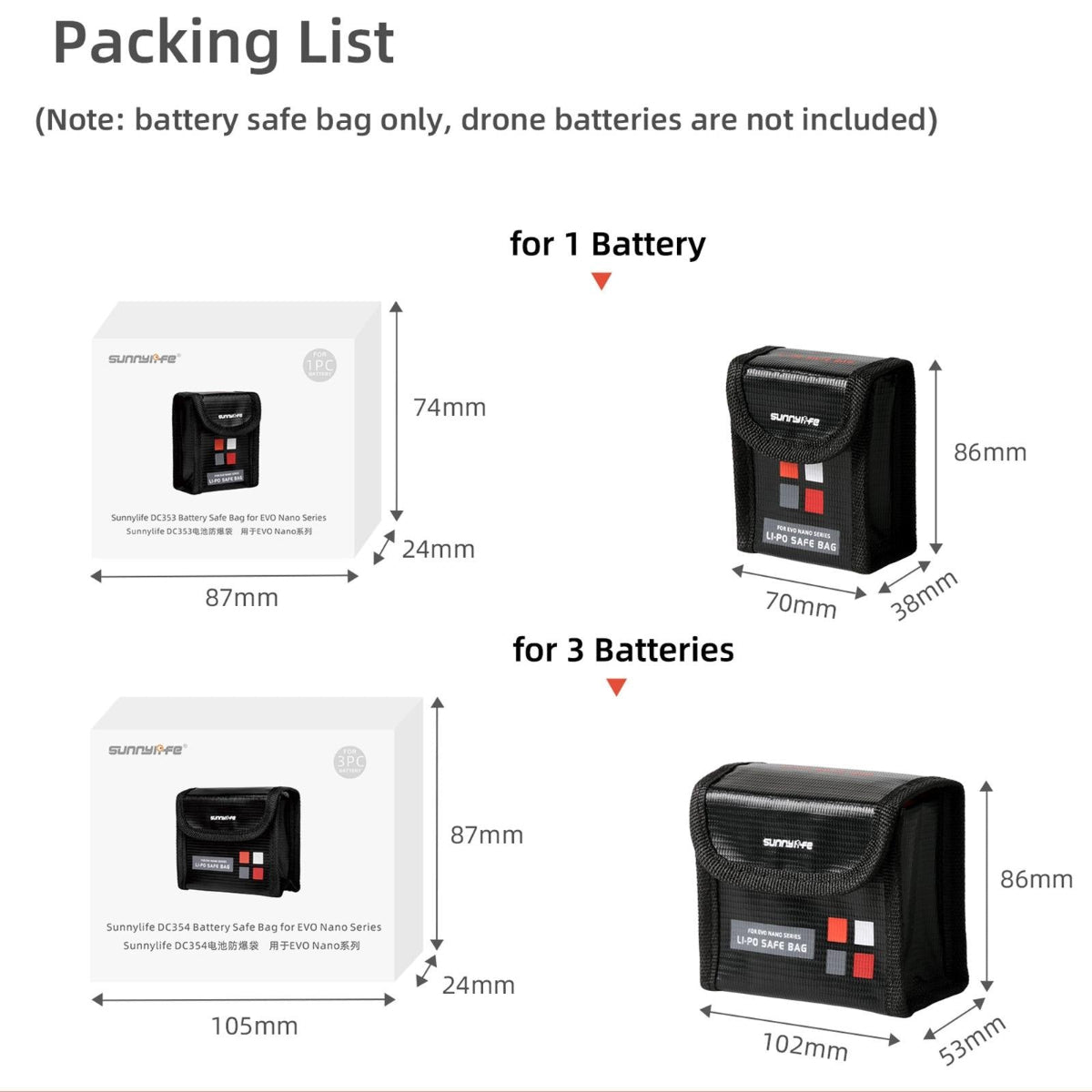 Three In One Evo Nano Battery Explosion Proof Bag For Safe Storage And Transport