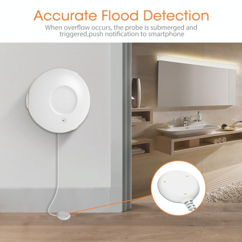 Water Flood Sensor Smart Leak Detection White