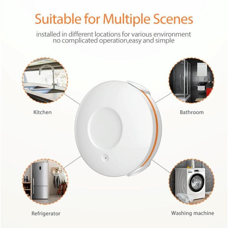 Water Flood Sensor Smart Leak Detection White