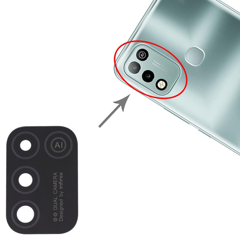 10 Pieces Replacement Camera Lens For Infinix Hot Play And Smart 5