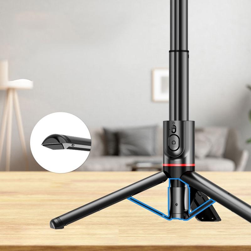 Bluetooth Remote Selfie Stick With Detachable Fill Light And Tripod Stand Guide