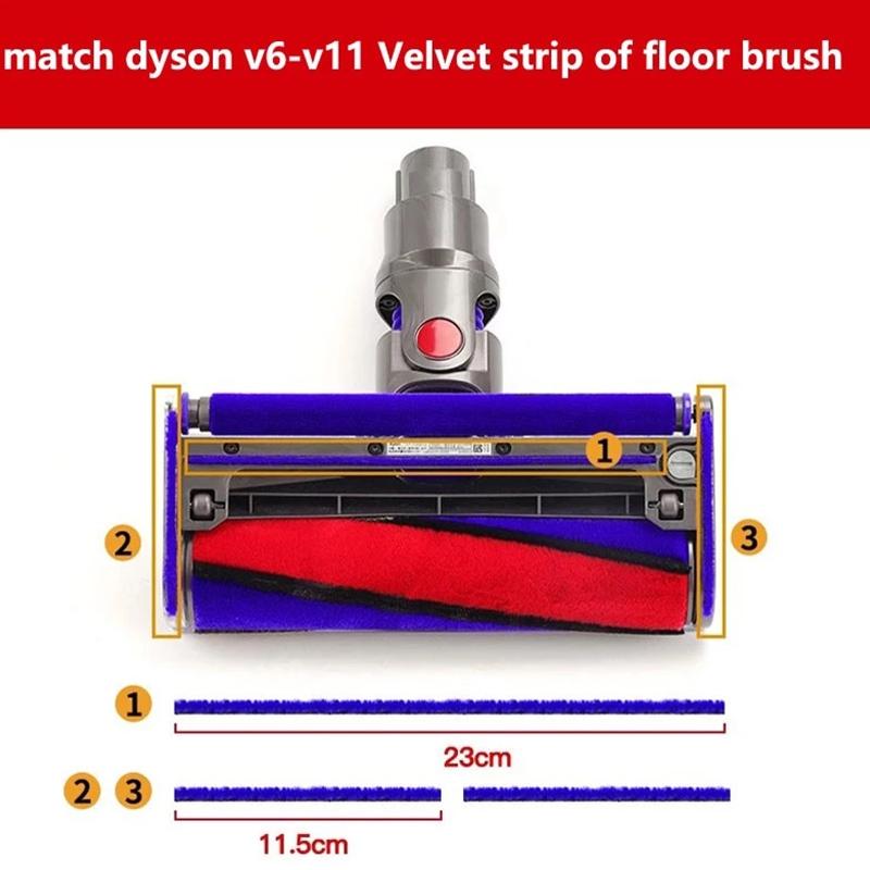 Soft Velvet Floor Brush Hose For Dyson V7 V8 V10 V11 Vacuum Cleaner Parts