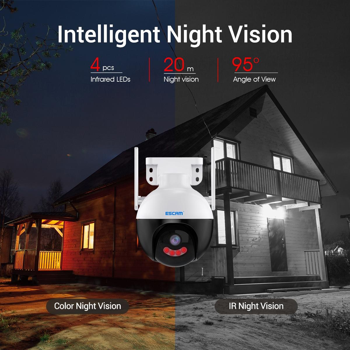 Smart Wifi Ip Camera With Ai Detection Night Vision Two Way Audio Surveillance