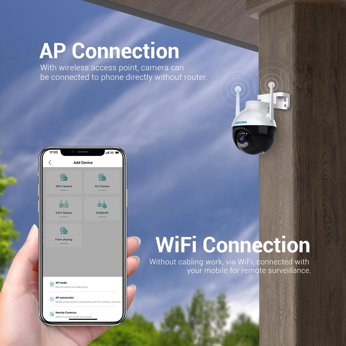 Smart Wifi Ip Camera With Ai Detection Night Vision Two Way Audio Surveillance