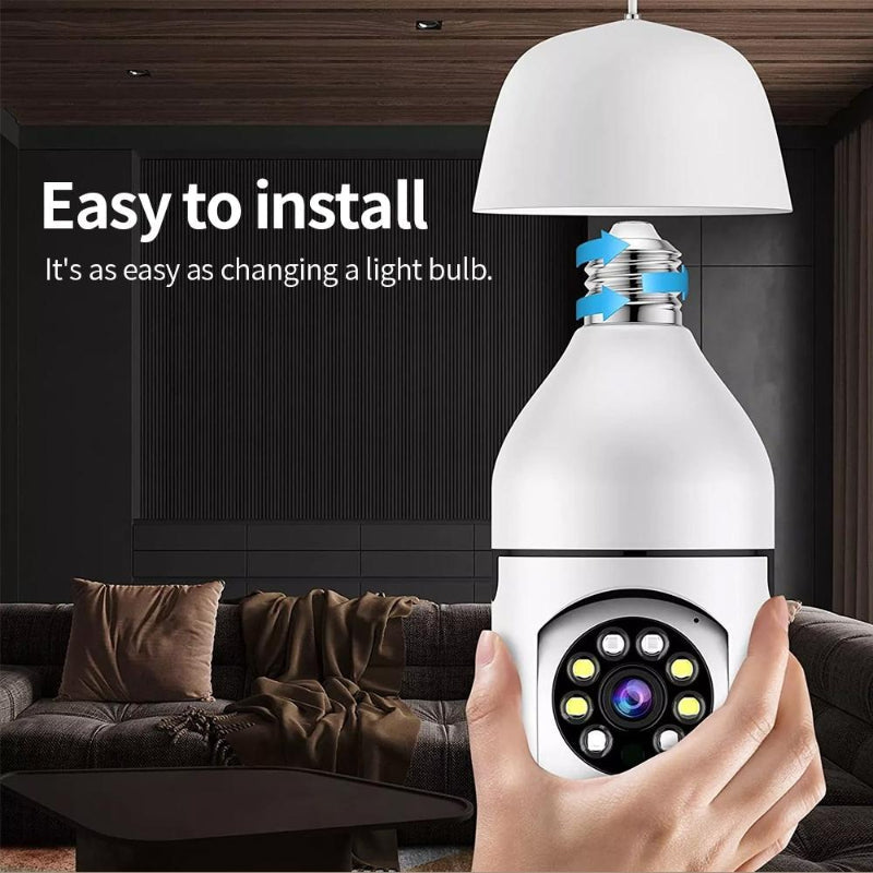 Two Million Pixel High Definition Wi Fi Light Bulb Camera With Motion Detection