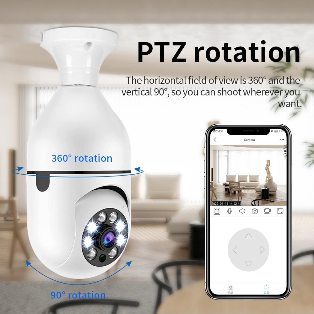 Smart Wifi Light Bulb Camera With Two Way Audio And Motion Detection