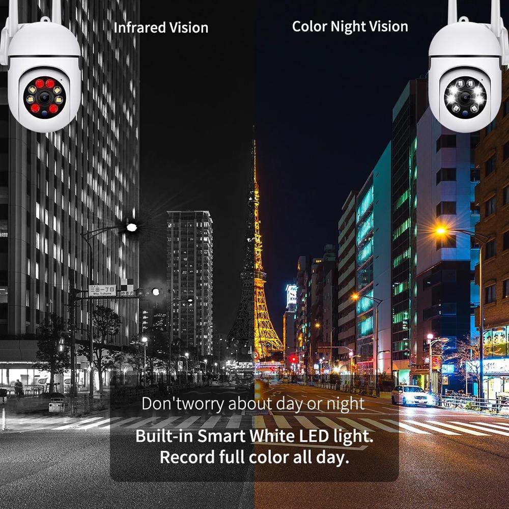 <> Wireless Hd Smart Security Camera With Night Vision And Two Way Audio